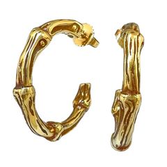 TIFFANY＆Co. ティファニー ピアス バンブー BAMBOO 750 K18 YG フープ 