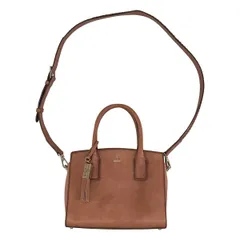 【美品】  KATE SPADE / ケイトスペード | 2way ショルダー付き レザー ロゴ ハンドバッグ | ブラウン系 | レディース
