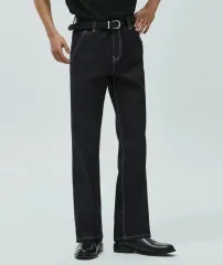 デニムカット セミブーツカット デニムパンツ