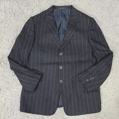 美品】ポロラルフローレン リネン100% テーラー ストライプ 2B - メルカリ