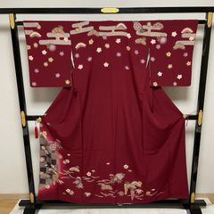 値下げ交渉OK！極上ちりめん地 辻が花 金彩染 訪問着 正絹 B878
