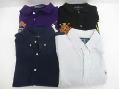  中古 ラルフローレン Ralph Lauren ビッグポニー 3 半袖ポロシャツ ストライプ 4点 LL XL メンズ