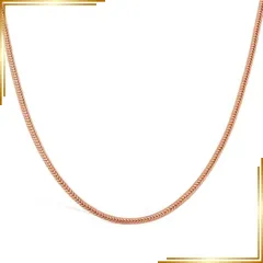 【新品】 [Lotus Mind] 純銅99% 銅製ネックレス スネークチェーン ネックチェーン コッパーネックレス メンズ レディース ハンドメイド アクセサリー (Lサイズ (約47cm)) 1