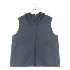 【美品】  theory / セオリー | 2024AW | NEW DIVIDE GC HOOD ZIP VEST / ウール カシミヤ フーデッド ジップアップベスト | L | チャコールグレー | レディース