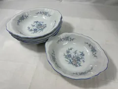 yamatoshi CHINA　カレー皿　5点セット　食器　皿　カレー　深皿　中皿　鉢　花柄　陶器　昭和レトロ　昭和　レトロのサムネイル