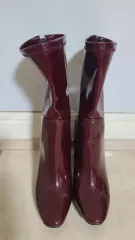 (新品)エナメルブーツ10センチ