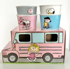 レア BASKIN ROBBINS BR SNOOPY アイスクリーム ボール 4P (ボックスO/ほぼ新品)