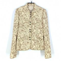 美品】 IDEA FELICE イタリア産 ジャケット 花柄 Sサイズ相当 秋 
