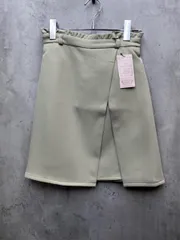 新品 MAJESTIC LEGON マジェスティックレゴン スカラップ ベルト付き ミニ スカート sizeM/緑 ■◇レディース