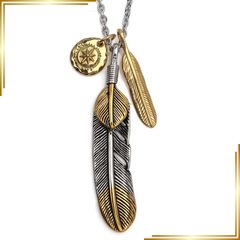 小金コンビ金爪フェザーネックレス 金爪小金コンビフェザーネックレス - メルカリ