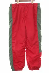 シュプリーム SUPREME 19AW SIDE LOGO TRACK PANT RED L サイド ロゴ トラック パンツ レッド グリーン ナイロン 【ブランド古着ベクトル】【中古】☆AA★250928