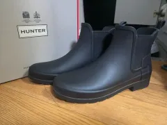ハンター ブラック チェルシー レインブーツ フルセット 240サイズ