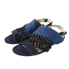 3.1 フィリップリム 3.1 phillip lim デニム フリンジ サンダル 36.5 インディゴ 紺 ネイビーのサムネイル