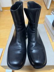 renoma PARIS スエード サイドゴアブーツ ブラック 26cm - メルカリ