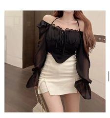 ♡ amerge 2way offsholder ribbon blouse ♡ - メルカリ