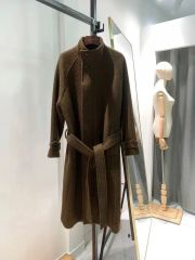 Stola. ストラ チェックチェスターコート ロングコート ウール混 36