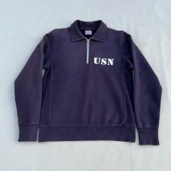 60s 片爪 C&C zip ハーフジップ vintage スウェット ネイビー - メルカリ