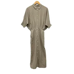 Plage(プラージュ) ワンピース サイズ36 S レディース美品  - グレーベージュ レギュラーカラー/半袖/マキシ丈/シャツワンピのサムネイル