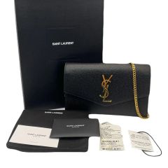 SAINT LAURENT Kate Chain ミンクファーブラック×ゴールド - メルカリ