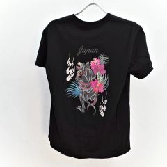 00s y2k 倉 ETERNAL 華トライバル リブ Tシャツ 和柄 ブラック - メルカリ