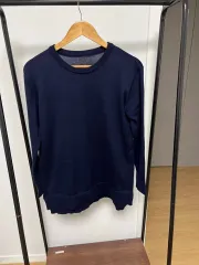 ネイビー ニット 長袖 Tシャツ 160