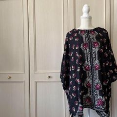 新品タグ付⭐︎ニット後裾刺繍チュニック - メルカリ