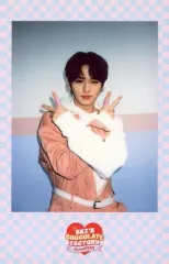 【中古】コレクションカード(男性) Stray Kids/Lee Know(リノ)/枠水色・ピンク/「Stray Kids 2ND #LoveSTAY ‘SKZ’S CHOCOLATE FACTORY’」SKZOOグッズ予約特典ランダムポラロイドカード