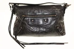 バレンシアガ BALENCIAGA LE CITY MOTO SMALL BLACK ル シティ モト スモール レザー ハンド バッグ イタリア製 ブラック 【ブランド古着ベクトル】【中古】☆AA★▲260228のサムネイル