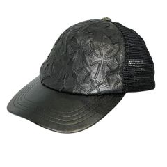 美品 CHROME HEARTS セメタリークロス レザーパッチ バケットハット 