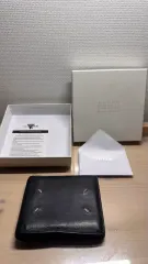 メゾン マルジェラ ブラック バイカラー 二つ折り財布
