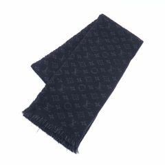 LV エシャルプ・モノ クラシック M70520 マフラー ブラック×グレー LV エシャルプ・モノ クラシック M70520 マフラー ブラック×グレー