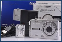 ✨動作OK✨オリンパス CAMEDIA FE-320 シルバー 充電器付き DC83e OLYMPUS LI-42B 対応 USB充電器 FE-3010 FE-360 FE-350 Wide FE