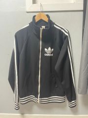 adidas ブラックジャージ XL 黒 ヨーロッパ EUROPE 長襟 - メルカリ