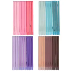 【新品】 Amosfun グラデーションカラーヘアクリップ ファッションヘアピン 髪留め 一字クリップ バレッタ 前髪クリップ キャンディーカラー 髪飾り レディース 48個 大容量 ブラウン パープル ブルー ピンク 1
