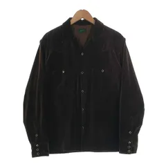 STEVENSON OVERALL Co. スティーブンソン オーバーオール UrbanLasso-UL1 ベロア ウエスタンシャツ ブラウン やや厚手 Size XLのサムネイル