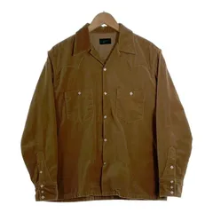 STEVENSON OVERALL Co. スティーブンソン オーバーオール UrbanLasso-UL1 ベロア ウエスタンシャツ ベージュ やや厚手 Size Lのサムネイル
