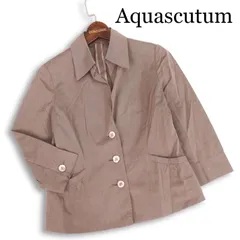 Aquascutum アクアスキュータム 春夏★ シルク シャツ ジャケット 日本製 Sz.9 レディースのサムネイル