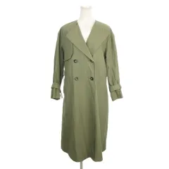 グリーンレーベルリラクシング ユナイテッドアローズ green label relaxing トレンチコート 34 緑 グリーン ダブルブレスト 長袖 ベルト /AH22 ■GY99