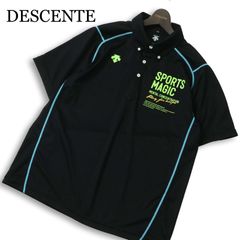 DESCENTE ブラックポロシャツ XL（O）サイズ - メルカリ