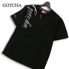 【新品 23SS】 GOTCHA ガッチャ 春夏★ 半袖 ロゴ刺繍 ヘンリーネック ジャガード Tシャツ Sz.M メンズ 黒 サーフ 未使用のサムネイル