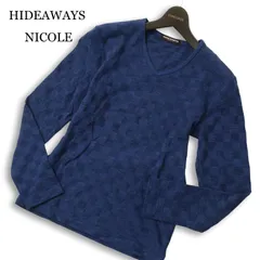 HIDEAWAYS NICOLE ハイダウェイ ニコル 通年★ 長袖 Vネック チェック カットソー ロンTシャツ Sz.46 メンズのサムネイル