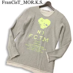 FranCisT_MOR.K.S. フランシストモークス 長袖 スカル★ カットオフ スウェット カットソー Tシャツ Sz.2 メンズ グレーのサムネイル
