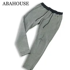 ABAHOUSE アバハウス 通年★ イージー ストレッチ ジャージー スリム ジョガー パンツ Sz.46 メンズ 灰 グレーのサムネイル