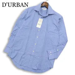 【新品 未使用】 D'URBAN ダーバン 通年★ 長袖 チェック シャツ Sz.40-L メンズ