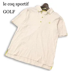 le coq sportif GOLF ルコック スポルティフ ゴルフ 春夏★ 半袖 ロゴ刺繍 メッシュ ボーダー ポロシャツ Sz.M メンズ