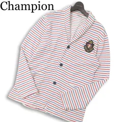 Champion チャンピオン 通年★ ショールカラー ボーダー エンブレム ワッペン カーディガン ジャケット Sz.L メンズのサムネイル