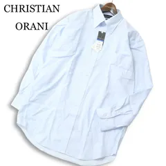 【新品 未使用】 CHRISTIAN ORANI クリスチャンオラーニ 通年★ 長袖 ストライプ ボタンダウン シャツ Sz.LL-86 メンズ