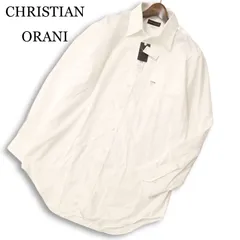 【新品 未使用】 CHRISTIAN ORANI クリスチャンオラーニ 通年★ 長袖 シャツ ワイシャツ 大きいサイズ Sz.LL-86 メンズ 白