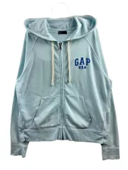 GAP パステルブルー フードジップアップ1264