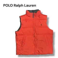 Polo Ralph Lauren ダウンベスト リバーシブル 赤 カーキ ポニー刺繍 S